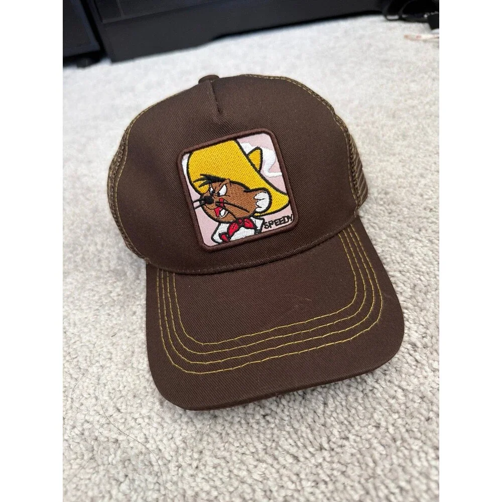 NEW Brown Speedy Gonzales 80’s Cartoon Trucker Hat Baseball SnapBack Cap